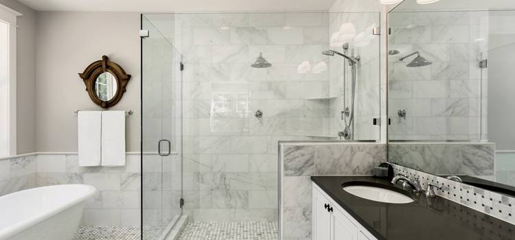 bathroom shower door installation in North Miami Beach